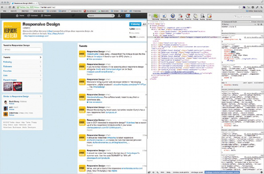 Figure C: The primary container on the Responsive Design Twitter account page, adjusted from 837px to 100%
