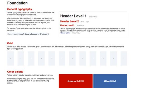 Yelp style guide
