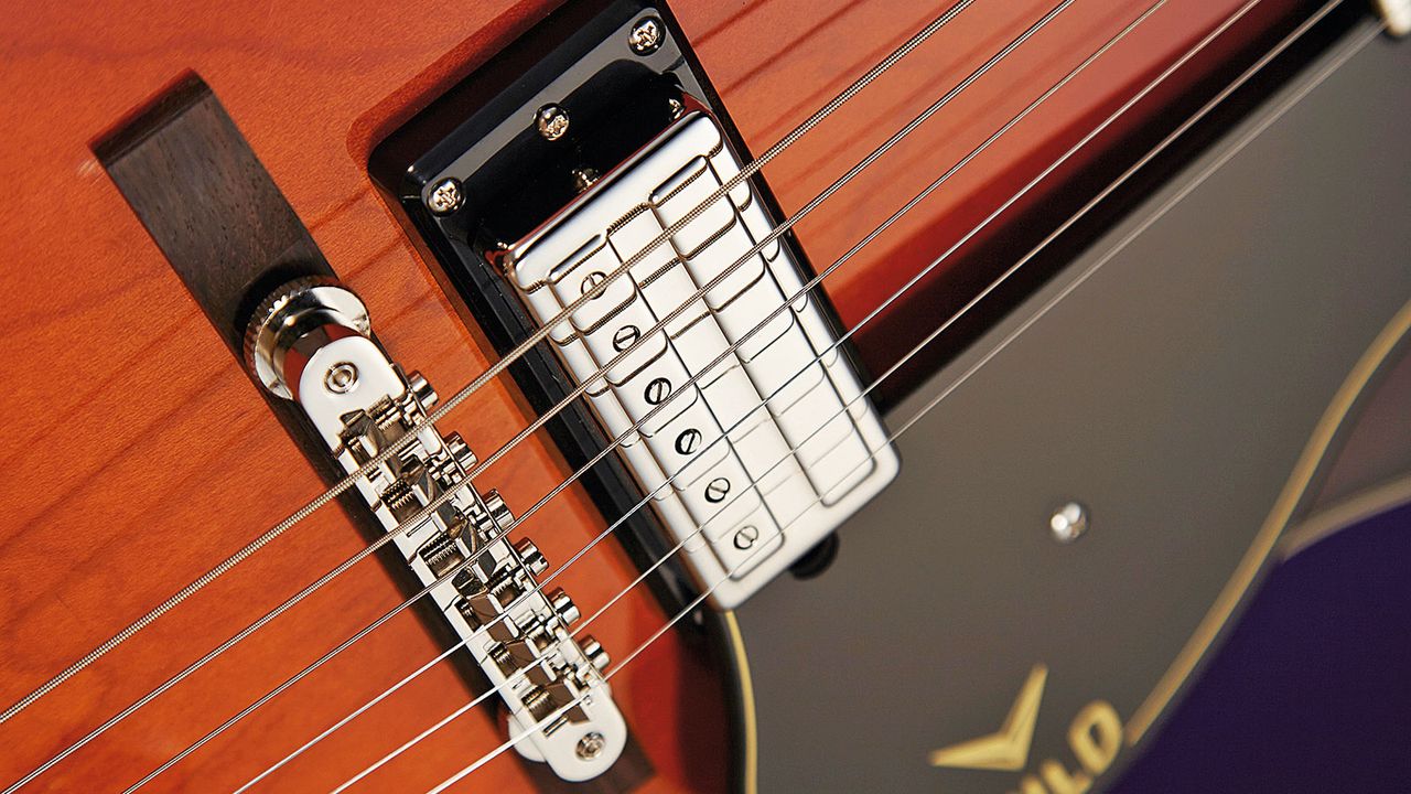 The 'Anti Hum Pickups' first appeared in 1962, and were smaller than Gibson's humbucker. The modern versions are relatively low in output