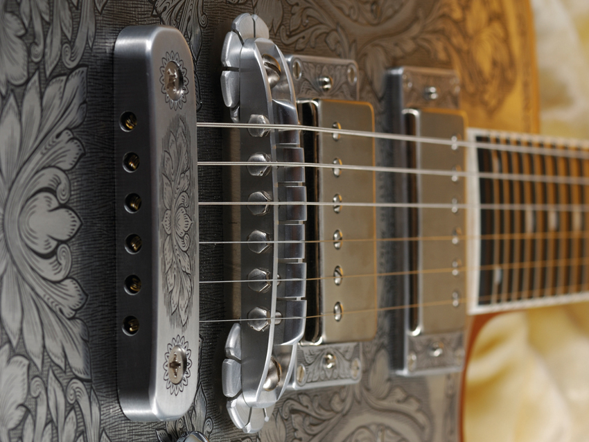 The beautiful engraving is done by hand, replicating Danny O'Brien's designs
