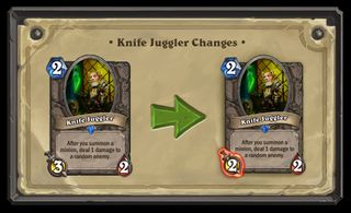 Hearthstone nerfs Knife Juggler