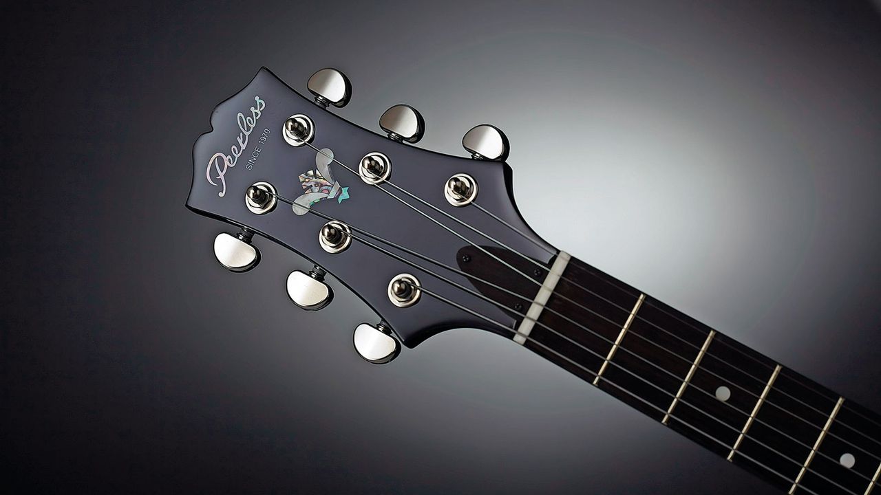 The Jezebel's peghead should offend nobody - it's nicely pitched back to ensure good string pressure over the bone nut