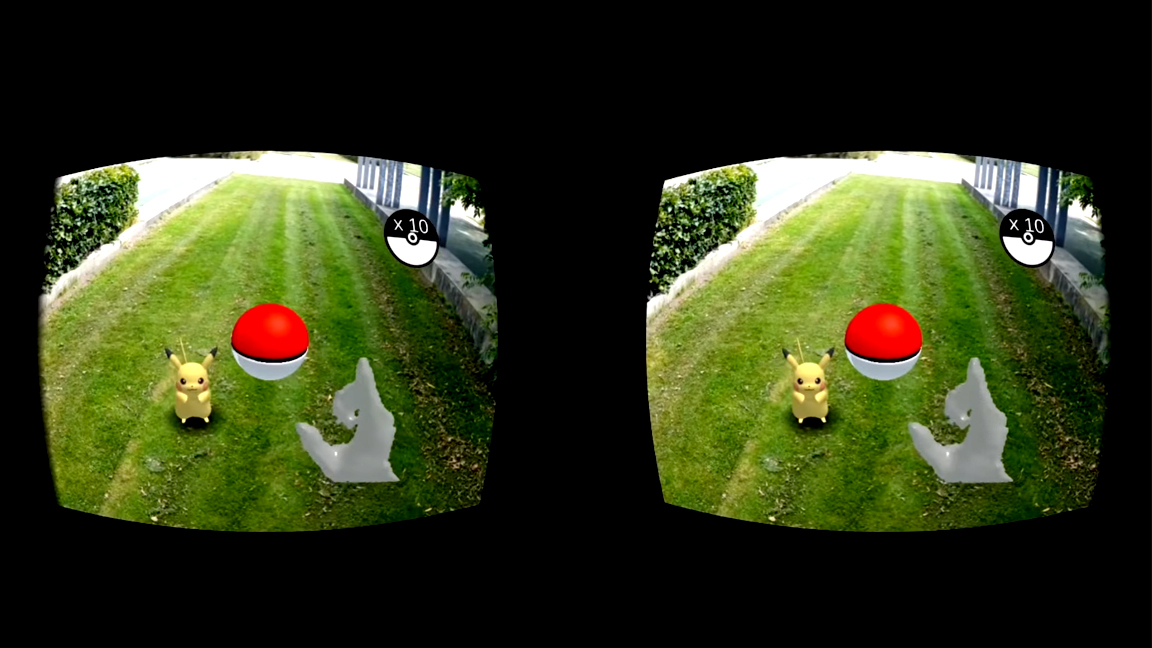 Pokemon Go comes to life with Google Cardboard and a depth sensor