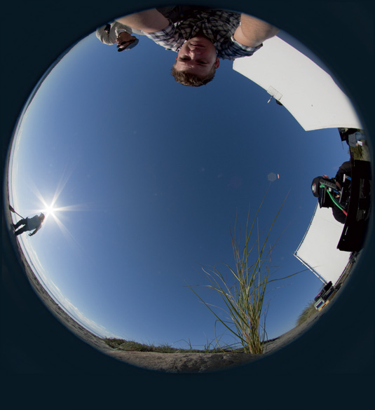 Use a fish-eye lens and a panohead to capture a number of HDR spheres from the location