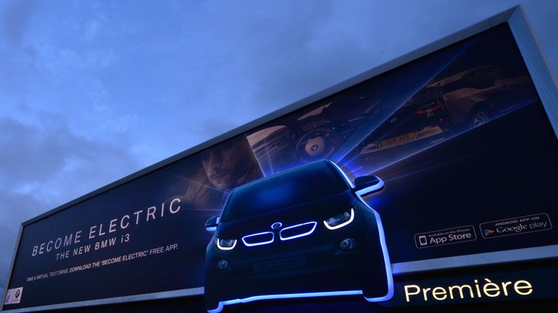 Glow-in-the-dark billboards shed light on new BMW  