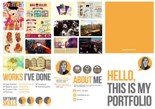 Dyla Rosli developed this infographic paper portfolio to assist in her search for work