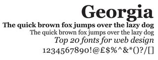 Web fonts: Georgia