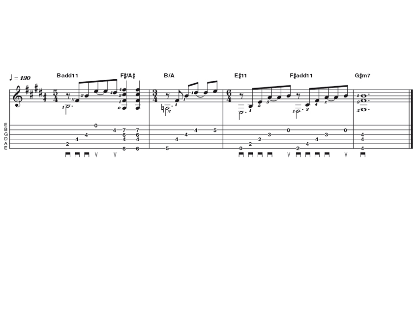 Intermediate lick one: Alex Lifeson riff