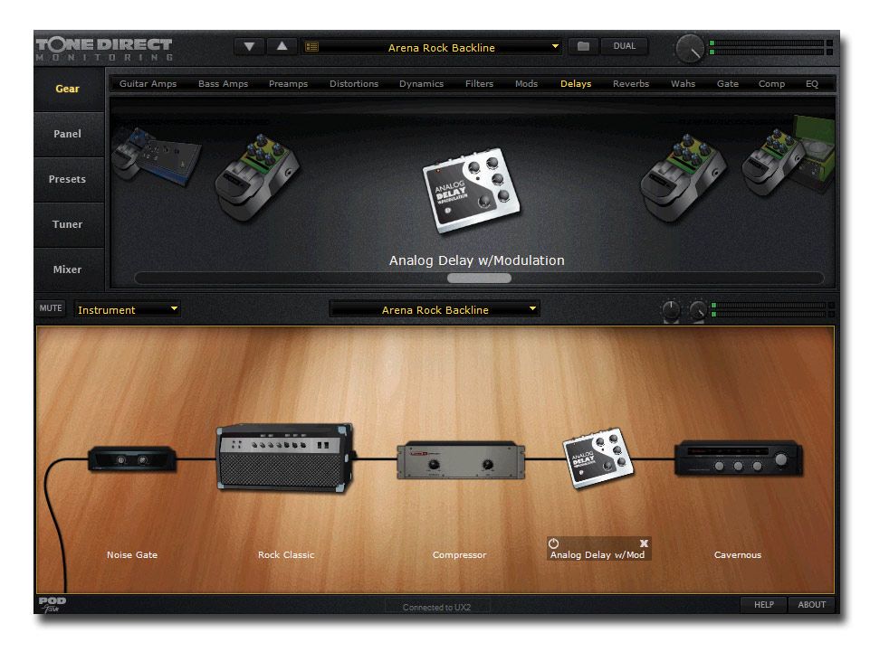 POD Farm offers an intuitive drag 'n' drop interface.