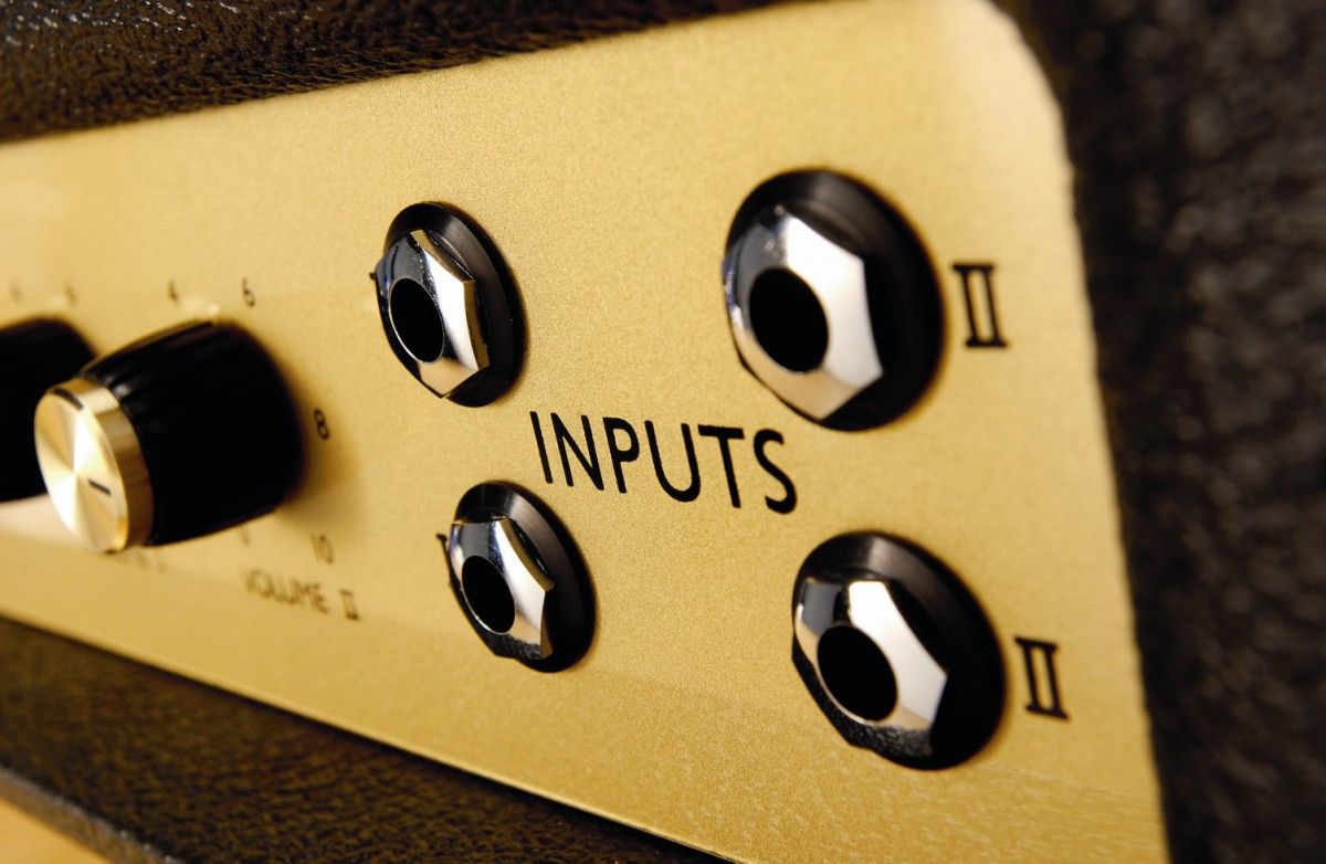The Super Lead Reissue's four inputs.