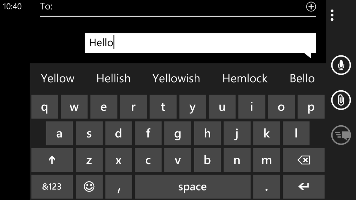 windows 8 on screen keyboard predictive text
