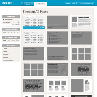 Nubook's strength is in its templates and it has them by the dozen