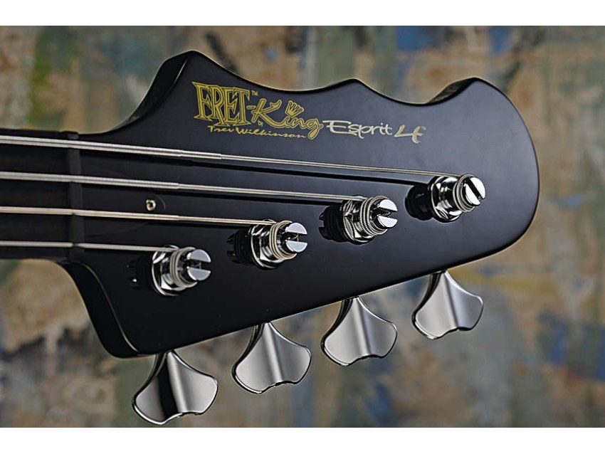 The Esprit's unusual batwing headstock.