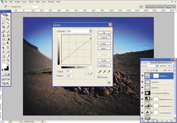 Photoshop lomo: step 14
