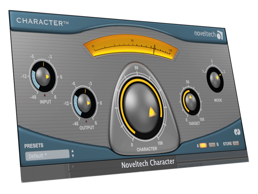 The large central Character knob on the Noveltech&#039;s interface adjusts the level of effect being dialled in.