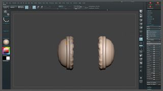 Now switch to the Move Brush and use it to create an oval look to your model
