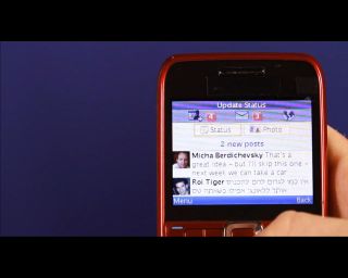 Facebook. On a phone. We're living in the future.