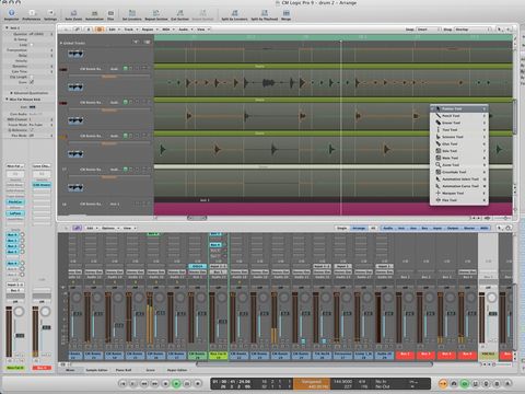 Logic Pro 9 retains its predecessor's look and feel.