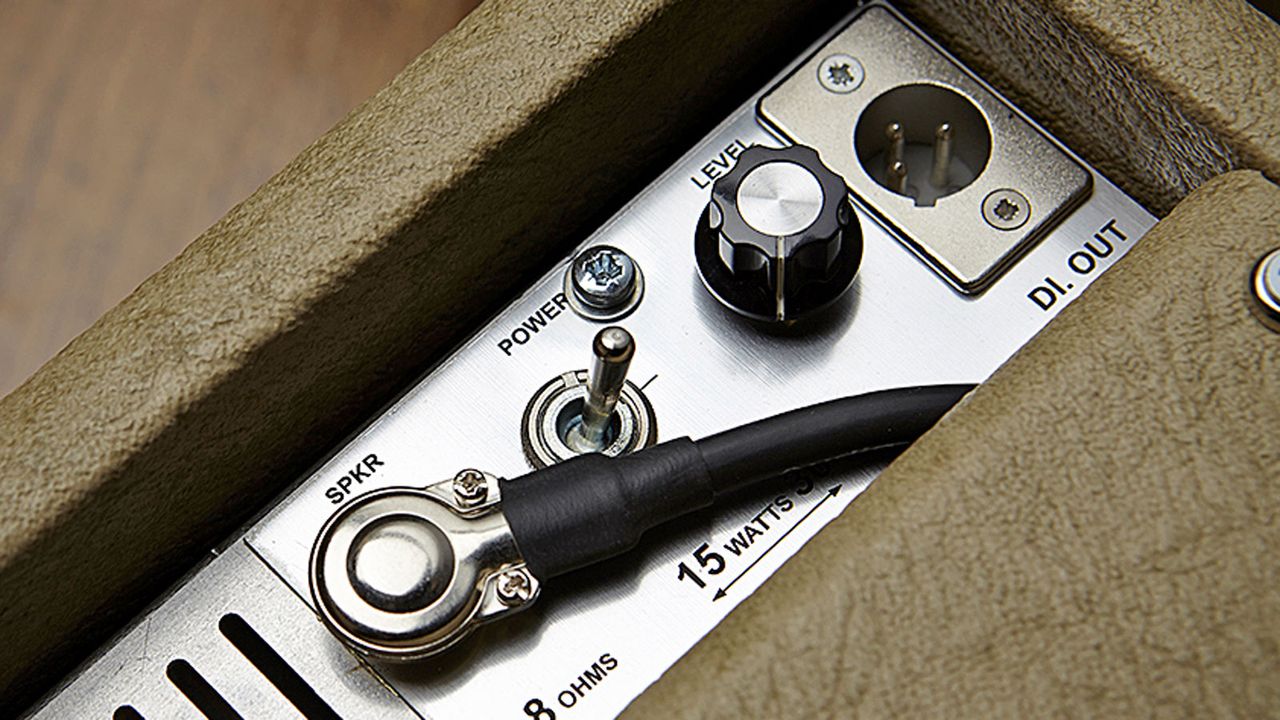 A speaker-emulated DI output makes it easy to hook the 15/30 up to a PA