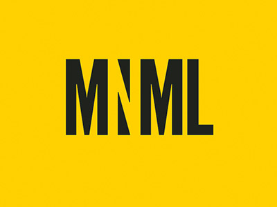 This logo design for MNML uses negative space brilliantly