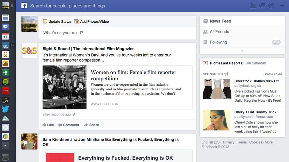 First Look New Facebook News Feed Techradar