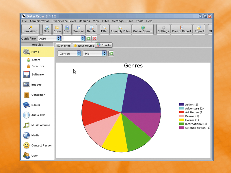 The chart creation is great for getting an overview of your collections. Everybody loves a good pie, don&#039;t they?