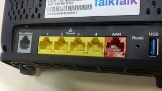 Talktalk router from the back
