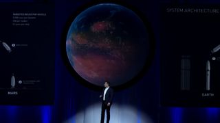 Elon Musk on stage