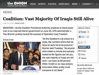 Figure 1.4: Survivorship bias as employed by the satirical news website The Onion