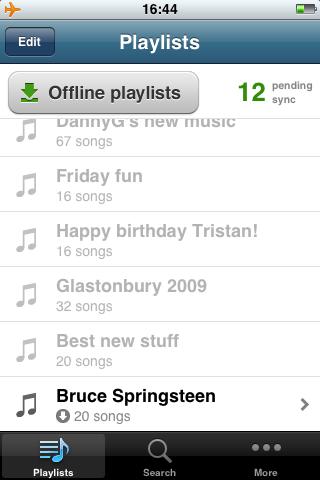Spotify on iphone