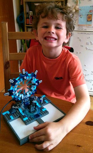 Josh, proudly displaying his finished portal