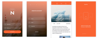 Now is a clean, minimal UI kit seen here in mobile format