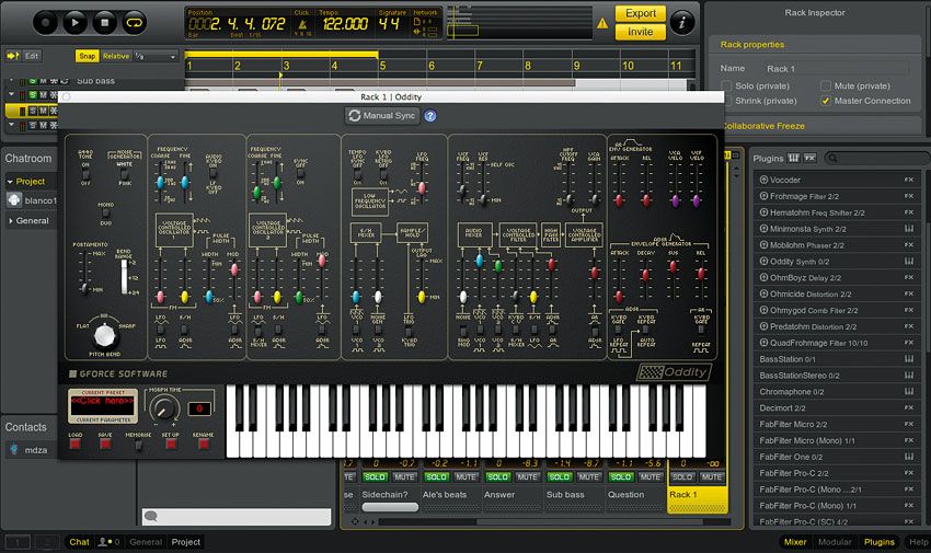 The full package includes some of Ohm Force's classic plugins, including the mighty Oddity synth