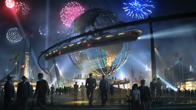 The work of Matte World Digital, this scene from Captain America blends live action (see original shot below) with digital matte painting to create the image above