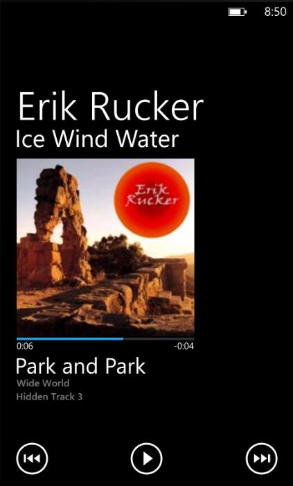 Windows phone 7 playlist controls