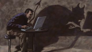 Devil on computer