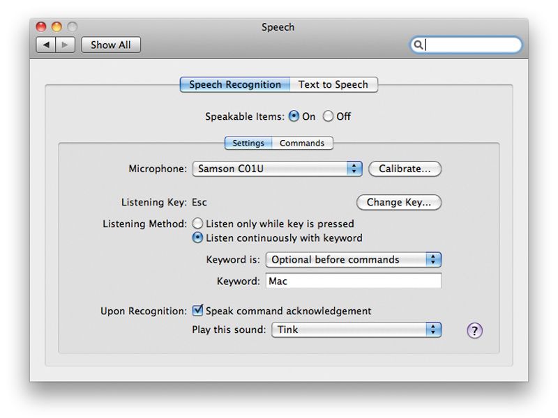 mac speech recognition software