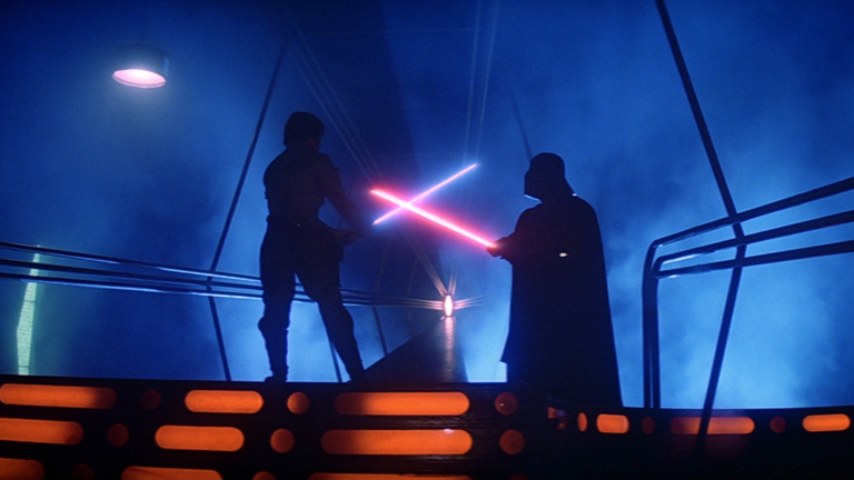 Luke confronts Vader on Cloud City