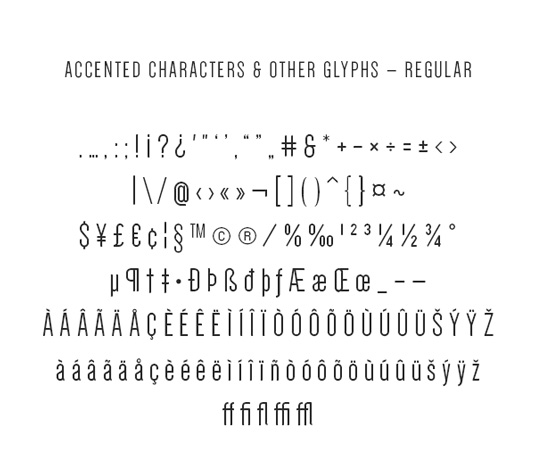 Free font: Dense regular