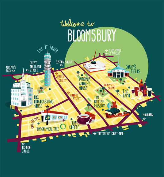 illustrated maps: bloomsbury
