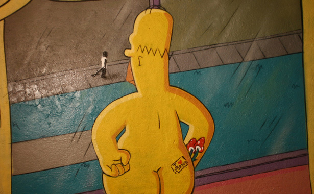 Still from Life Is Porno 4D movie, featuring Homer Simpson