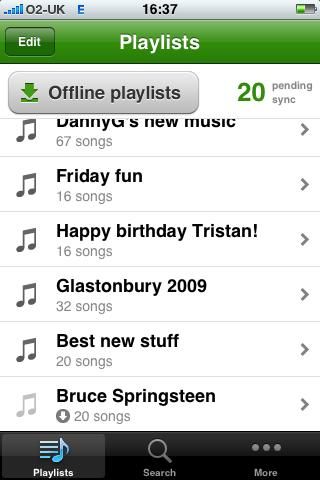 Spotify on iphone