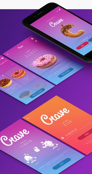 Crave app menus