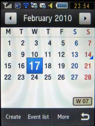 Samsung genio slider calendar