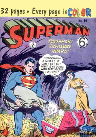 This early Superman edition was the first American comic Gibbons had ever encountered, which his grandfather bought for him for six pence (© DC Comics)