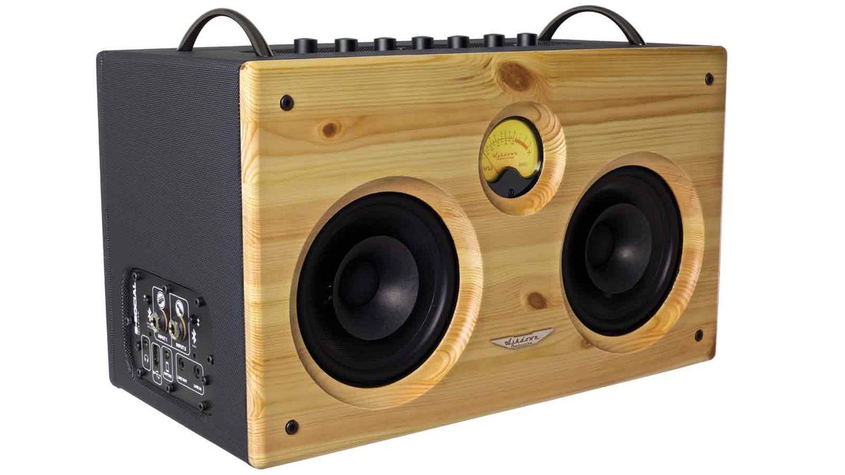 The B-Social is available in wood, black or white. We're going wood.
