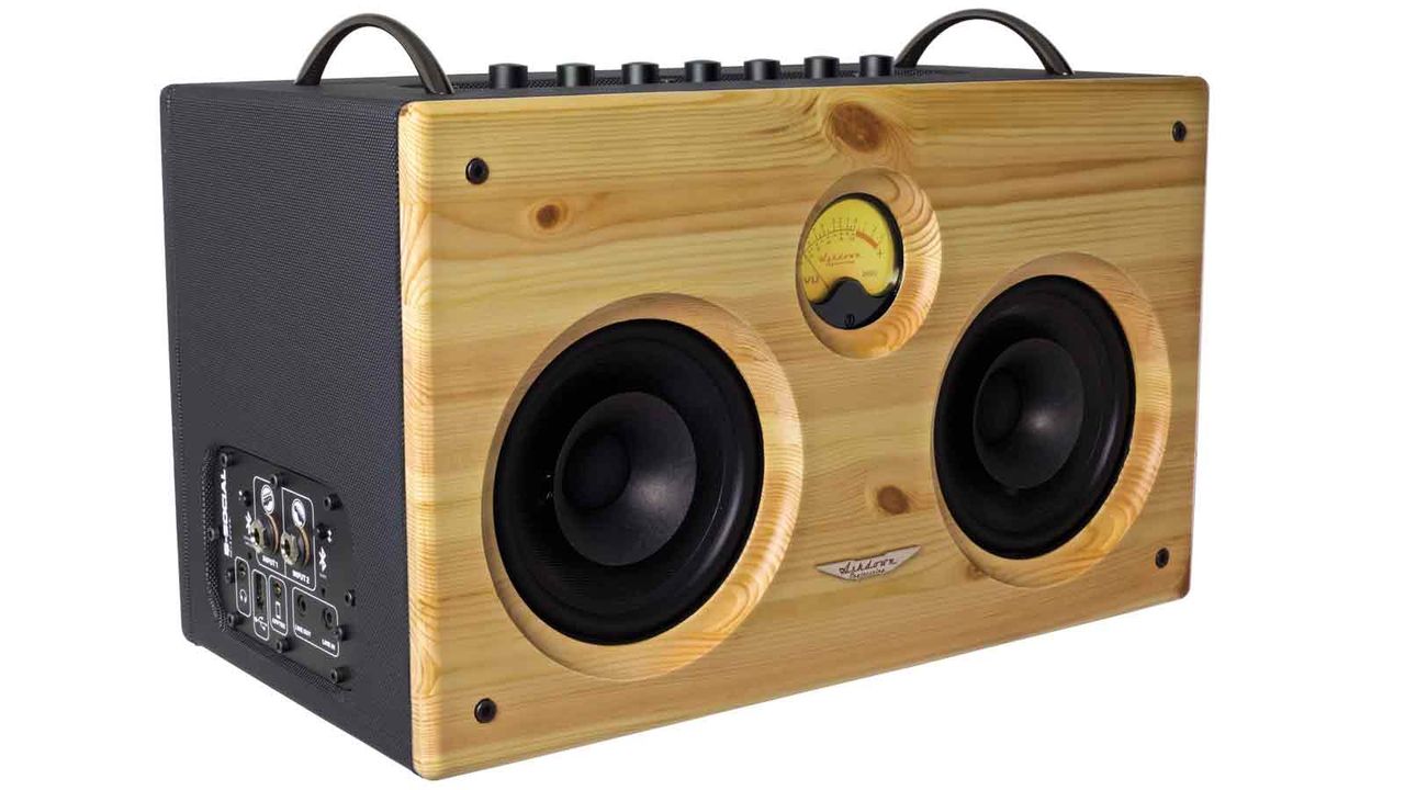 The B-Social is available in wood, black or white. We're going wood.