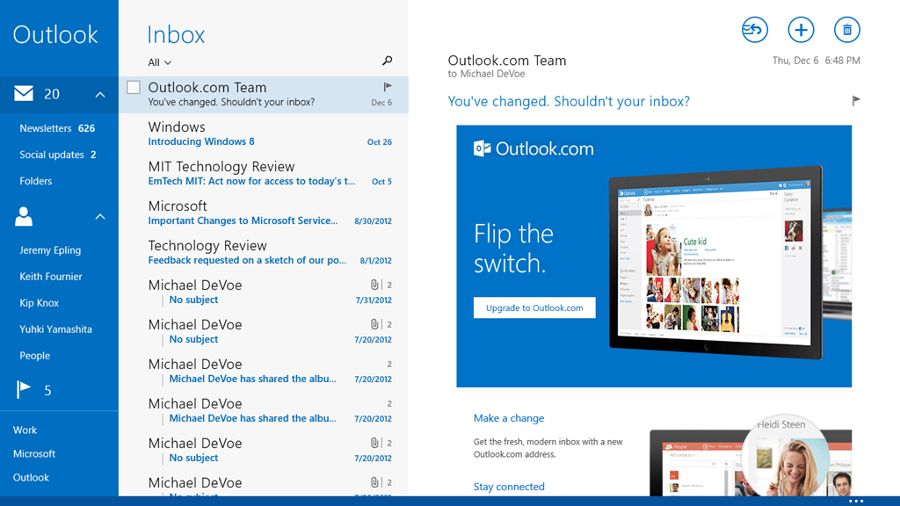 Microsoft gives Windows 8.1 Mail app an Outlook-style ...