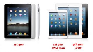 1st gen iPad and 4th gen iPad