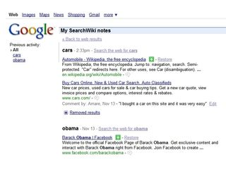 Google SearchWiki